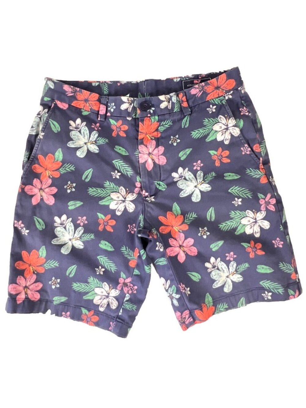 Vineyard Vines Mens Tropical Floral Breaker Shorts size 30 Chino 32 x 9 ins
